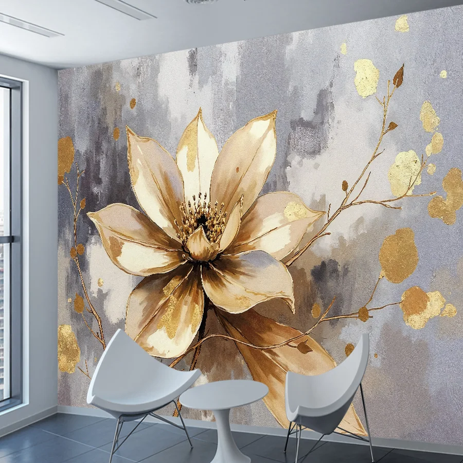 9+ Painted Flower Design Wallpaper for Living Room, Self Adhesive Optional, Wall Papers Home Decor Panels Furniture Renovation