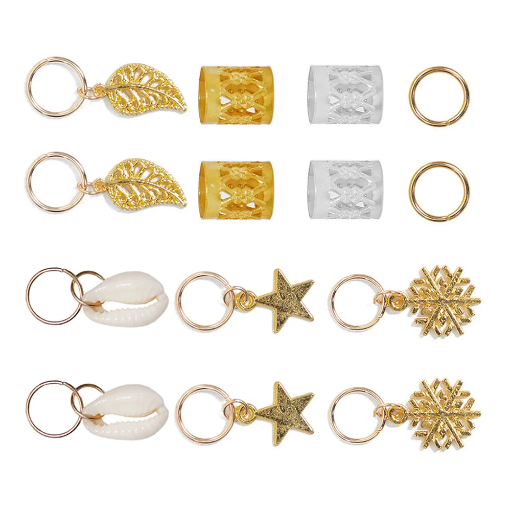 

164pcs Hair Clip Tube Buckle Headdress Dreadlocks Cuffs Accessories Rings Metal Lightweight Decorative Braided Hairstyle