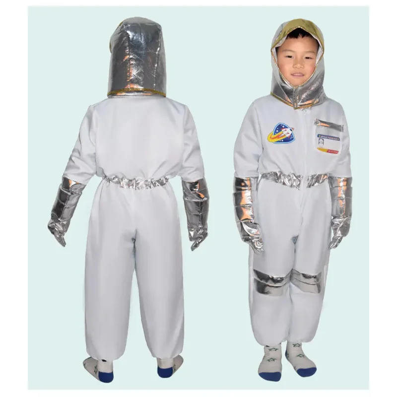 Childrens Party Game Astronaut Costume Role-Playing Halloween Costume Carnival Cosplay Full Dressing Ball kids Rocket Space Suit