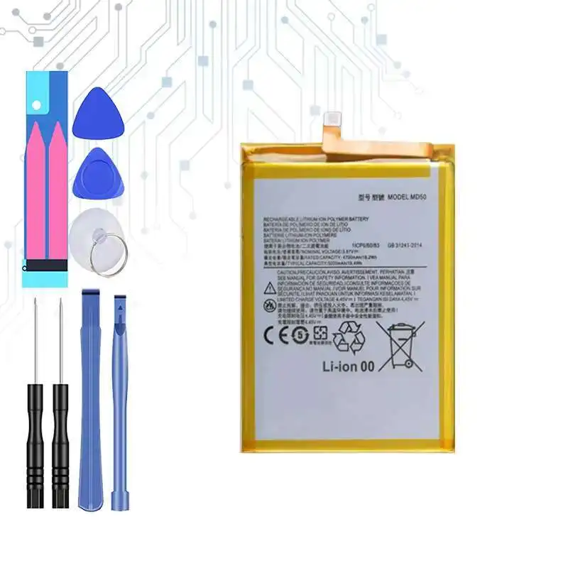 

MD50 для Motorola Moto G Stylus 5G 2021 XT2131 G Stylus 2022 5000 мАч высокоэффективный сменный аккумулятор премиум-класса для мобильного телефона