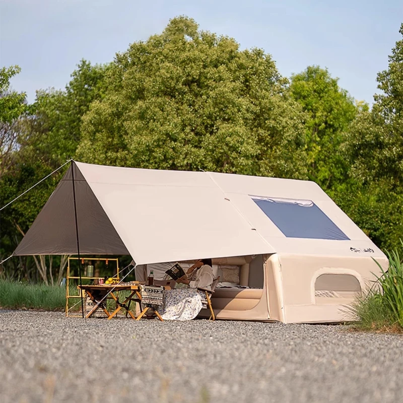 Tienda inflable automática con sombrilla, nueva tienda emergente 2 en 2025, para acampar durante la noche, impermeable, ligera, para exteriores, instantánea