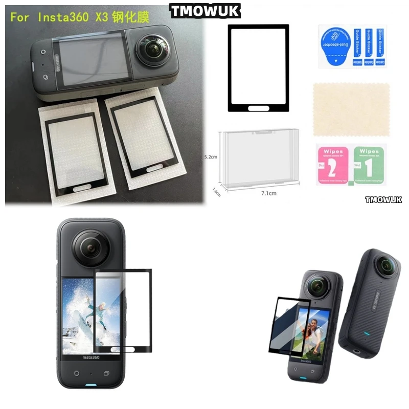 

For Insta360 X3 X4 X5 GPS - 3D Curved PMMA Soft Anti - Scratch Protective Film, Full - Coverage