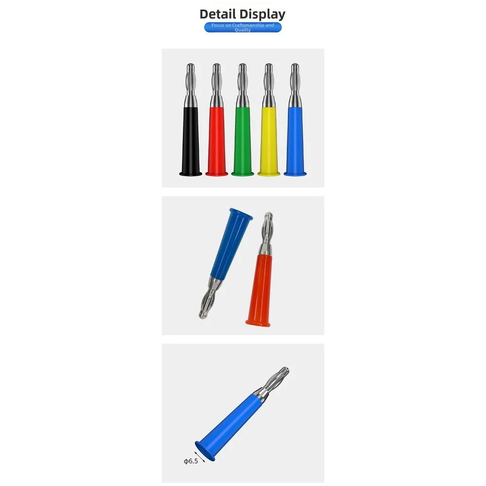 4mm Terminal for Speaker Test Wire Zinc Alloy Nickel Plated Copper High Current 19A Voltage 30Vac 60Vdc Multiple Colors