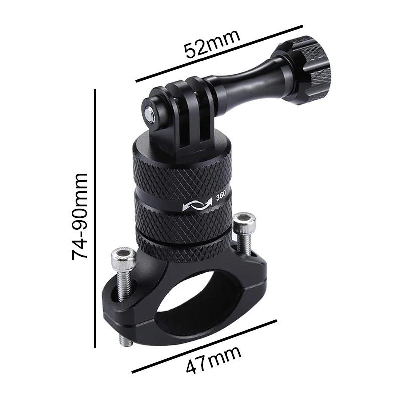 Bicycle Mount Rotatable Bike Handlebar Mount Holder Adapter Bracket for GoPro Hero 11 10 9 7 5 Xiaomi Sjcam DJI Go Pro Accessory