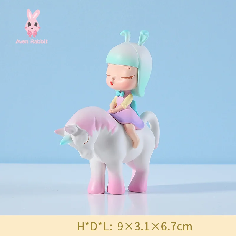 

Cat and Unicorn Lite Jelly Color Toys for Girls Anime Figures Cute Desktop Ornaments Model Birthday Gift