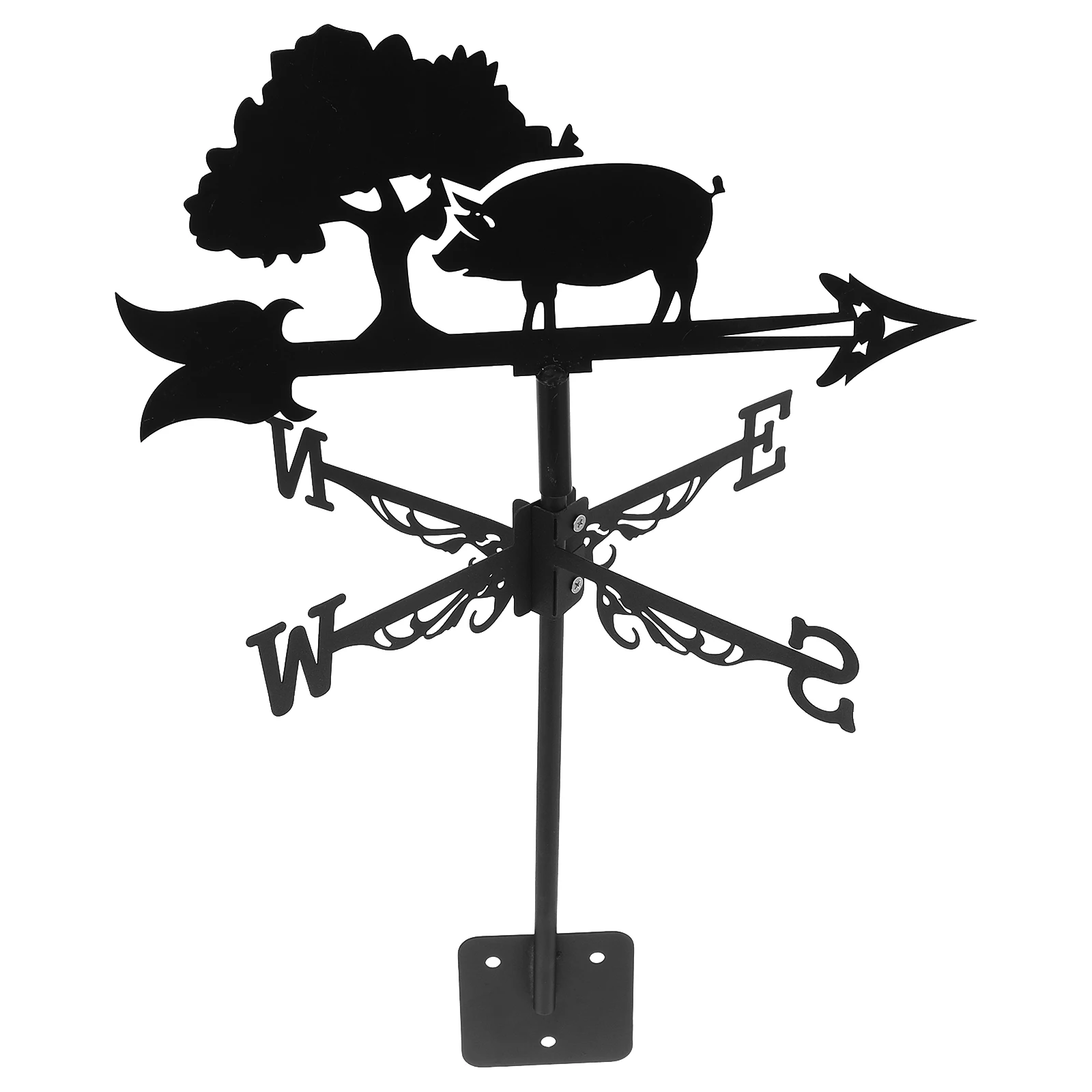 

Roof Garden Decoration Metal Pig Wind Vane Iron Yard Ornament Weather Tool House Barn Garage Gazebo Outdoor Space Enhancement