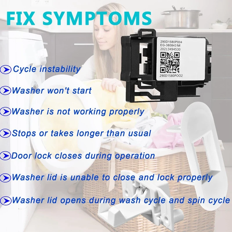 Hot WH01X27954 Washer Lid Lock Switch WH02X24399 Washer Lid Lock Striker WH01X24381 Washer Lid Lock Bezel For GE Hotpoint