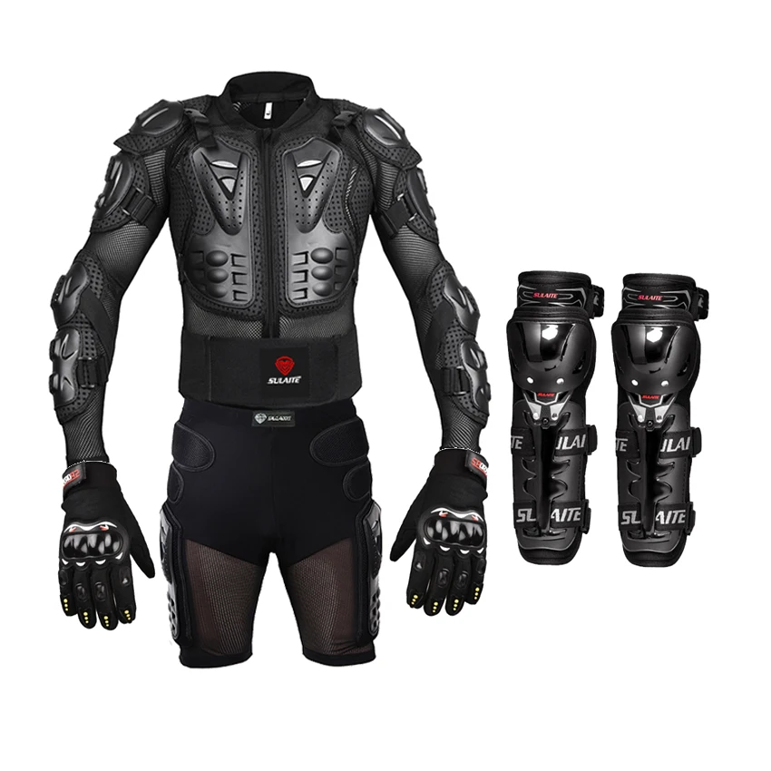 4 in 1 Motorcycle Armor Jackets Turtle outdoor racing season Equipment Drop-off Protection Moto Riding Clothing Shorts