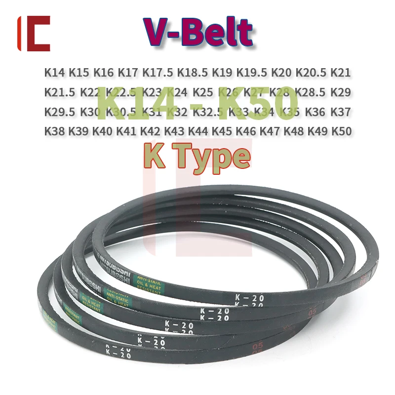 

K Type Belt V-Belt K14 to K50 Machinery K Drive Belt Triangle Belt V Belt Industrial Agricultural Equipment Transmission Belt K