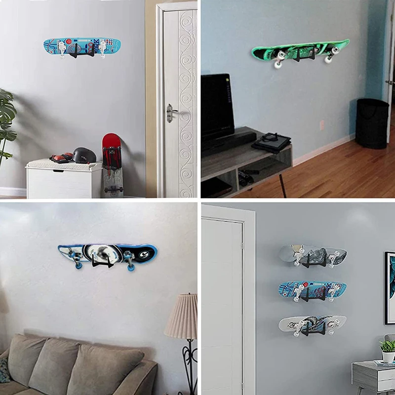 Strong Display Durable Universal Skateboard Wall Hanger Wall Mount Sliding Plate Bracket Display Stand Bracket