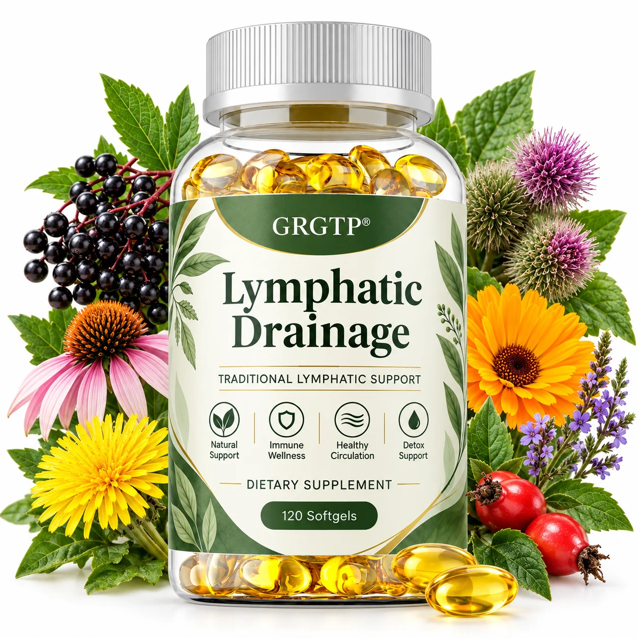 Lymphatic Drainage for Body Shape Weight Management Puffiness Reduction Keto Detox Cleansing & Thyroid Health Support