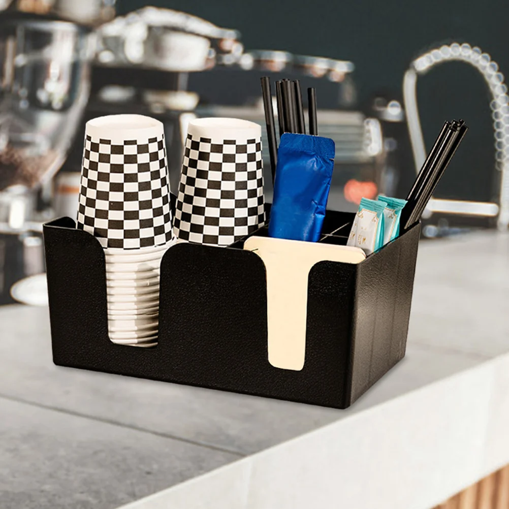 

2Pcs Coffee Bar Organizer Tea Bag Holder Multi-Function Condiment Organizer Countertop Storage Box Stylish Minimalist Design