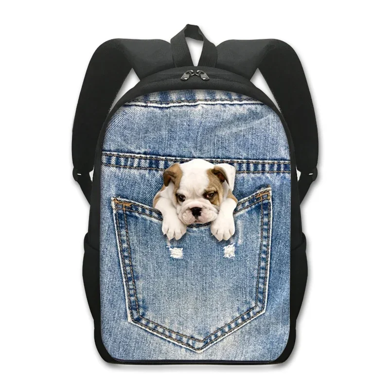 

Kawaii Dog In Pocket Backpack Akita Dog Husky Women Rucksack Children School Bags for Teenager Boys Girls Backpack Kids Bookbag