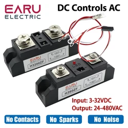 Industrial Solid State Relay SSR Module Single Phase Input 3-32VDC Output 24-480VAC Industrial 60A 80A 100A 120A 150A 200A 300A