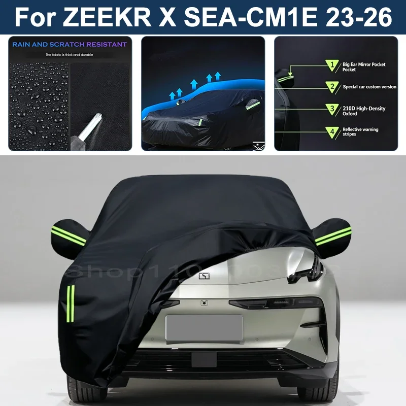 Auto Exterior Sun-Snow Protective Car Cover For ZEEKR X SEA-CM1E 2023 2024 2025 2026 Waterproof Dustproof Anti-UV Outdoor Cover
