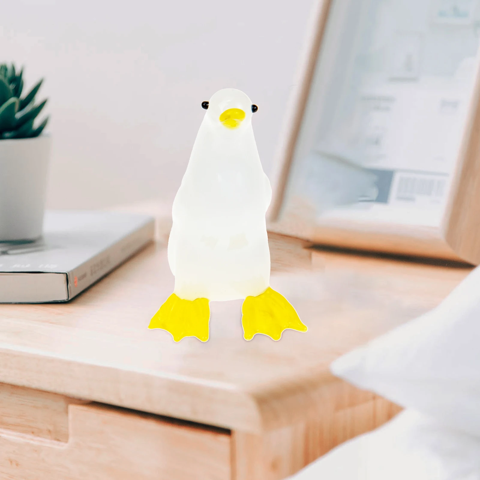 

2Pcs Crystal Duck Figurines Animal Ornaments Long-Lasting Water-Resistant Miniature Crystal Figure for Home Garden Office Decor