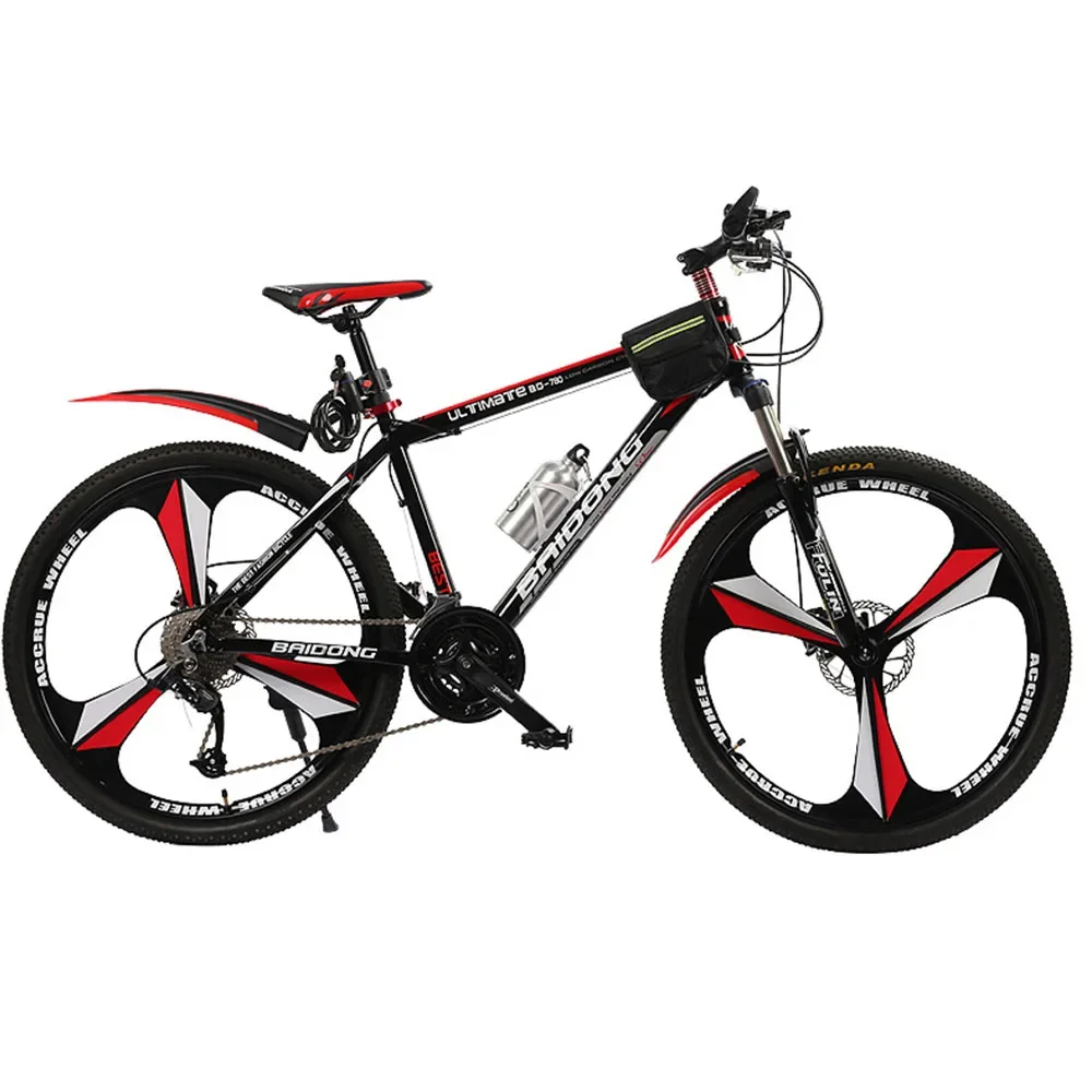 

Variable Speed Bicycle 26 Inch Mountain Bike High Carbon Steel Reinforced Frame Front And Rear Mechanical Disc Brake Fashion