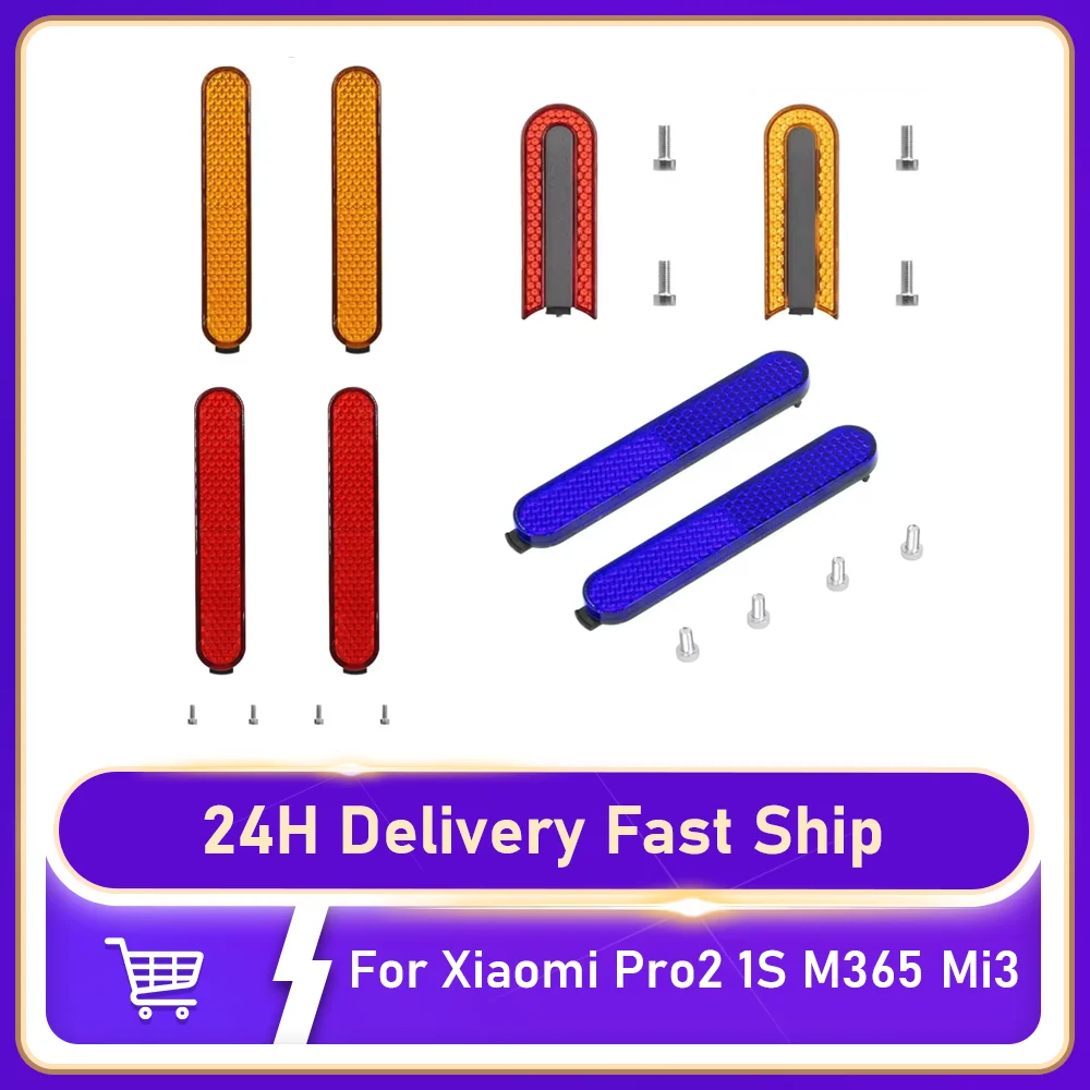 Warning Reflector Cover For Xiaomi Pro2 1S M365 Mi3 Electric Scooter Decoration Protect Shell Night Safety Reflective Strip Part