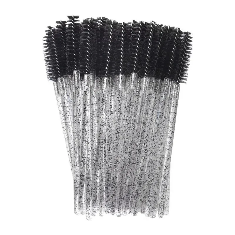 50 pz Usa E Getta Pennello Per Ciglia Applicatore Bacchette Shiny Bigodino Mascara Pettine Spoolies per Strumenti di Trucco Sopracciglio