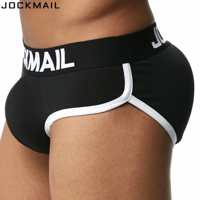 JOCKMAIL Brand Enhancing Mens Underwear Briefs Sexy Bulge Gay Penis pad Front + Back Magic buttocks Double Removable Push Up Cup