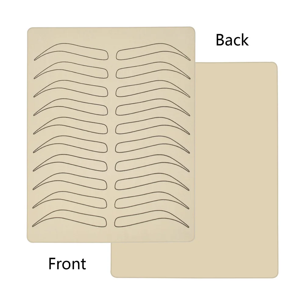 

10Pcs Eyrow Practice Skin Silicone Material Lifelike Durable Soft Tattoo Training Blank Skin for Professionals