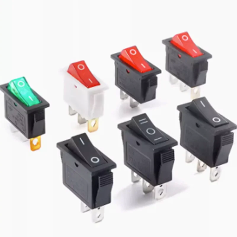 5pcs KCD3 Rocker Switch 16A 250VAC/ 20A 125VAC 2/3 Position Electrical Equipment With Light Power Switch ON-OFF ON-OFF-ON