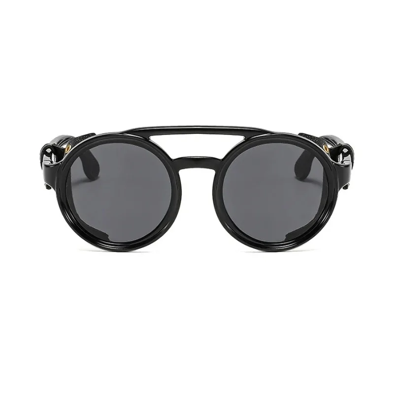 Steampunk Sunglasses Men Round Vintage Punk Sun Glasses Women Brand Design Hiking Driving Shades UV400 Eyewear image 3