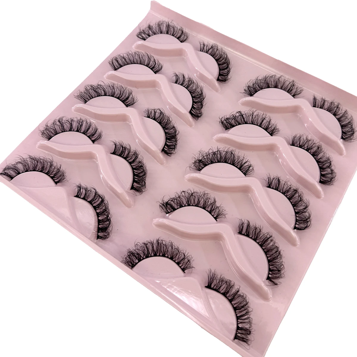 HBZGTLAD 10 par 3D Faux Mink Lashes puszyste miękkie pełne grube delikatne naturalne długie sztuczne rzęsy kręcone rzęsy hurtownia rzęs