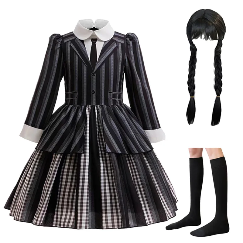New version of cosplay movie same costume Halloween girl performance costume black college uniform girl theme activity Costume