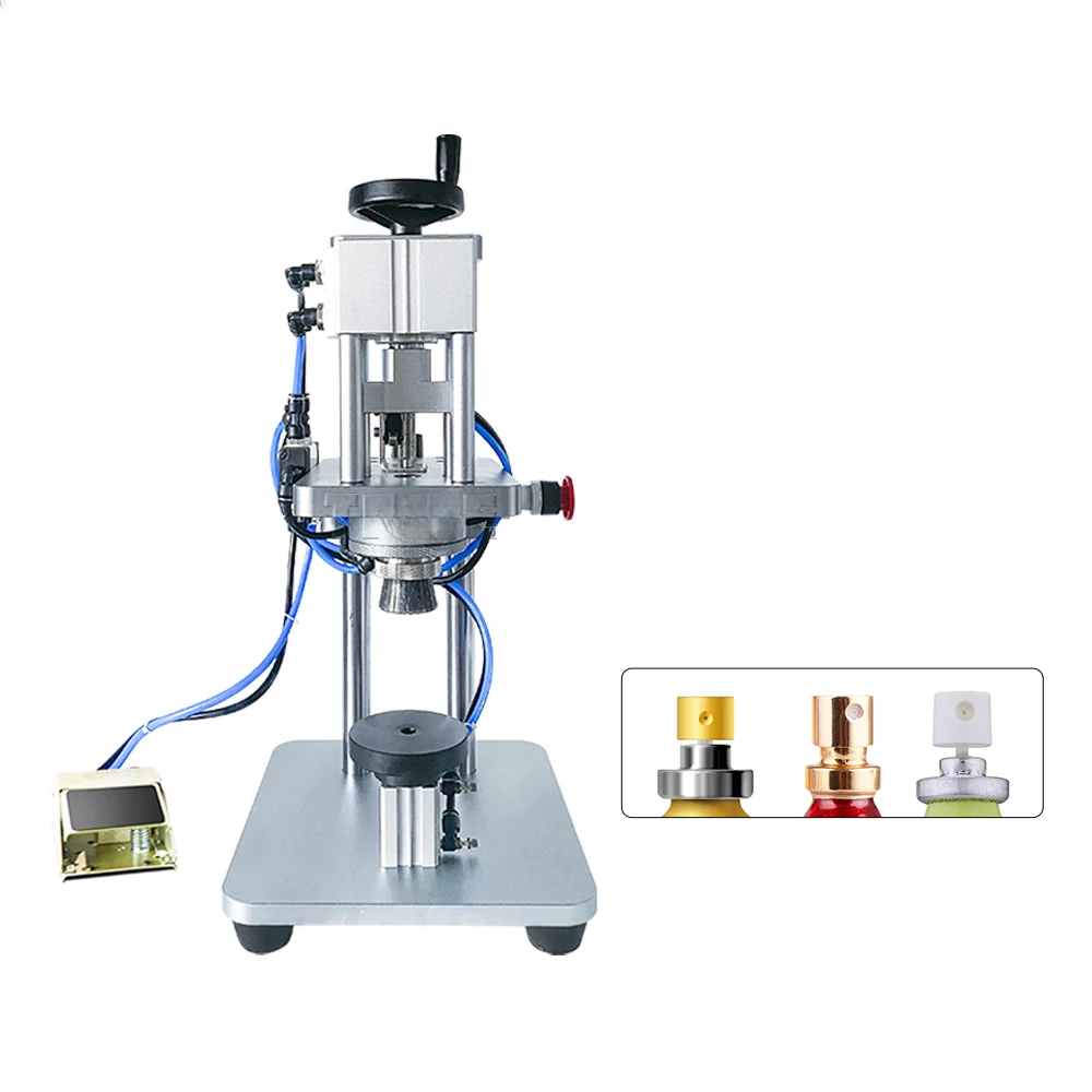 

Pneumatic Crimping Machine Crimper for Perfume Bottles Small Glass Bottle Sealer Perfume Bottle Cap Capping Sealing machine