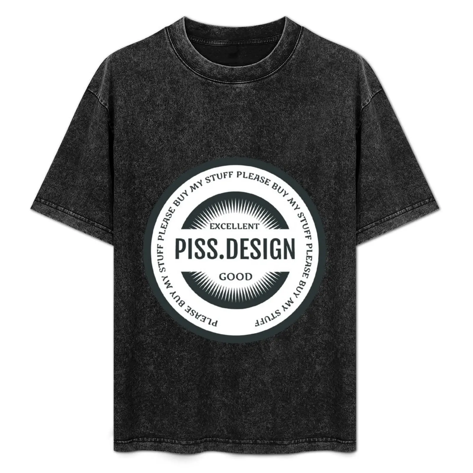 Piss.Design Circular Logo T-Shirt Breathable Mesh Panel T-Shirt