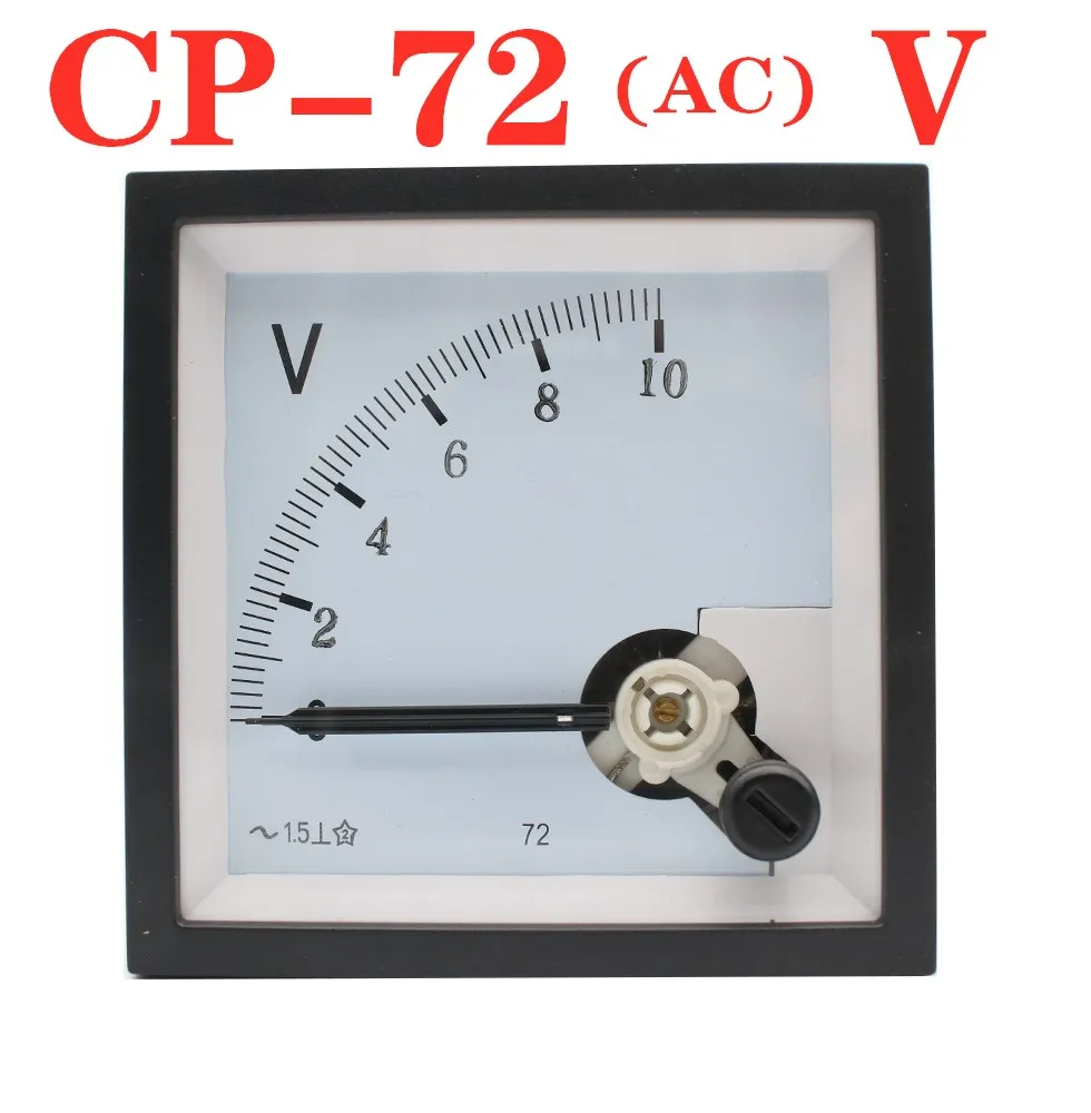 CP-72 AC Anlog Voltmeter 5V10V15V20V30V40V50V100V150V200V250V300V400V450V500V voltage panel meter.Factory direct sales.