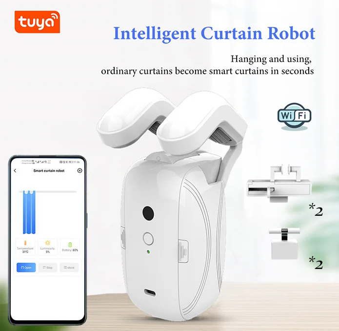 Electric curtain significant other smart home products automatic curtain track free voice remote control intelligent curtain