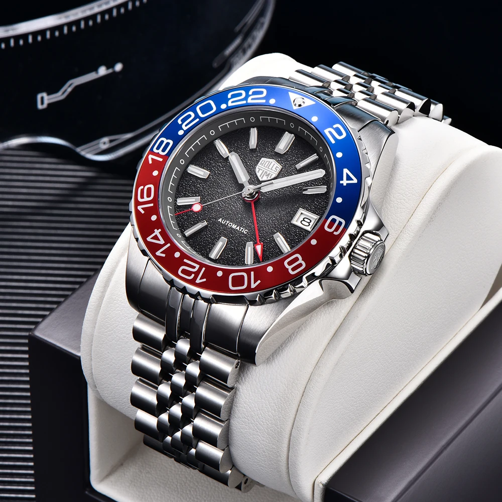 RollsTimi 2025 Orologio da uomo nuovo Regalo Orologi meccanici per uomo Orologio da polso automatico Orologio sportivo con specchio in zaffiro in acciaio inossidabile