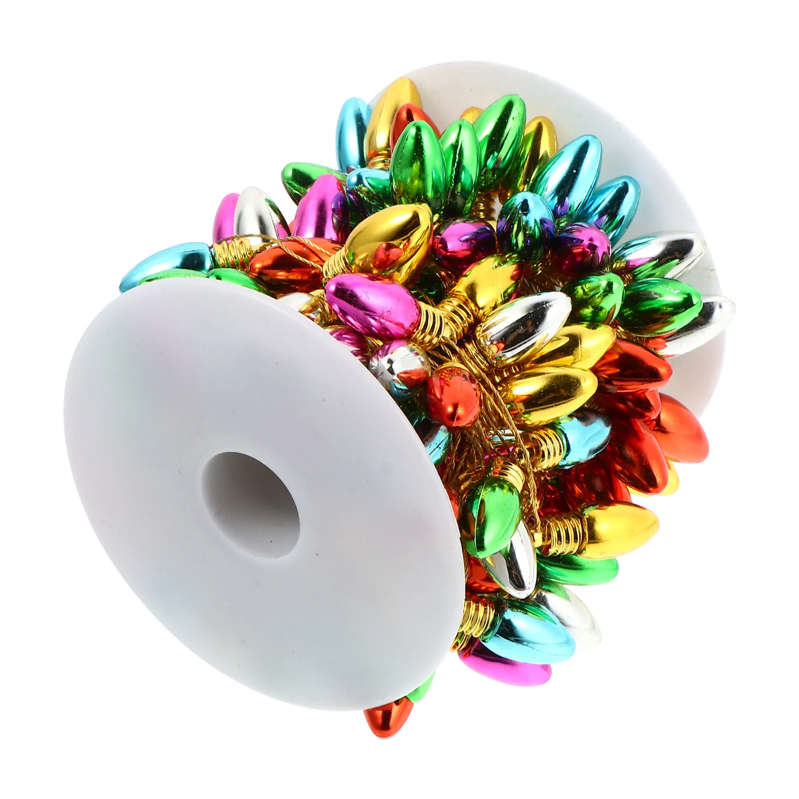 1 قطعة حفلة عيد الميلاد سلسلة ضوء 5 متر الملونة حبيبات مصباح مستديرة متفاوتة الأحجام الجنية سلسلة ديكور الإضاءة عيد الميلاد جو الزفاف