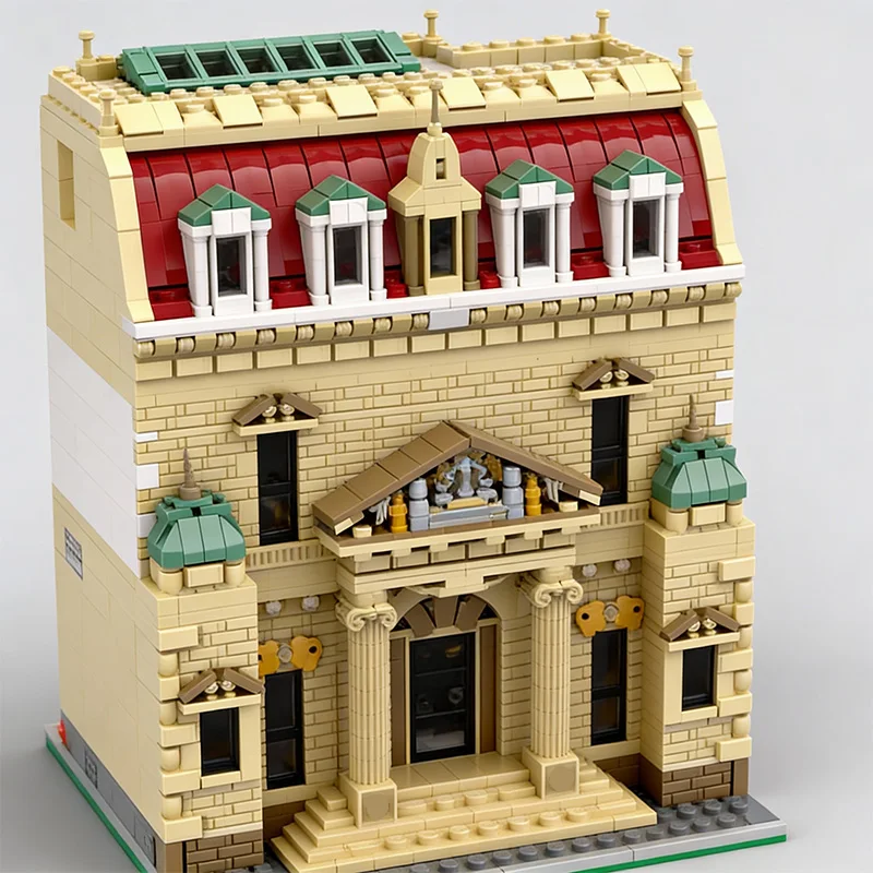 4493 Pezzi Set di Costruzioni Modulari Città: Tribunale Personalizzabile MOC, Design Creativo Fai-da-te, Giocattolo Regalo per Ragazzi
