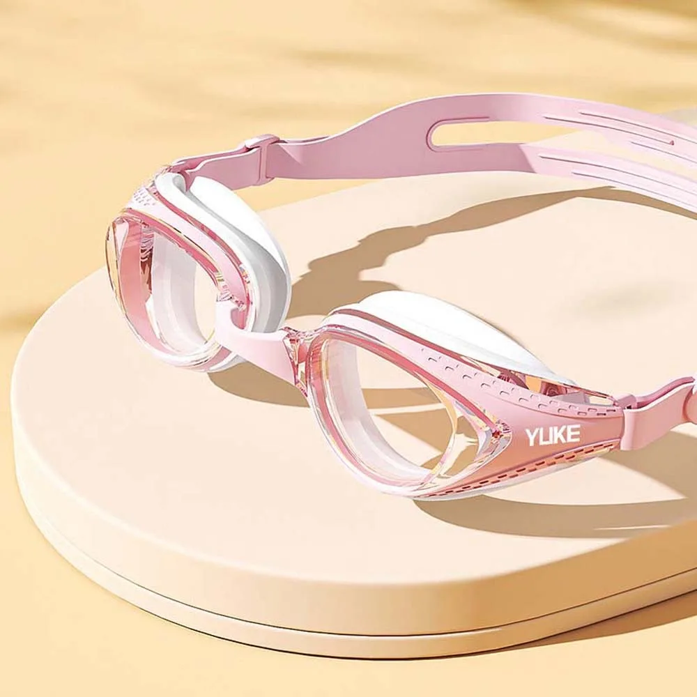 

Waterproof Swimming Goggles TPU Big Frame Detachable Nosepiece Contrast Color Swim Glasses Silicone Adjustable