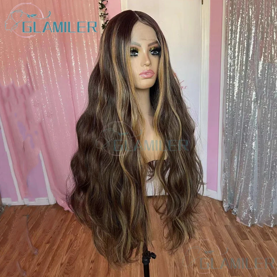 Highlight 13x4 HD Lace Front Body Wig Human Hair Brazilian Human Hair P4/27 Color Wigs For Women Full Body Wave Lace Frontal Wig