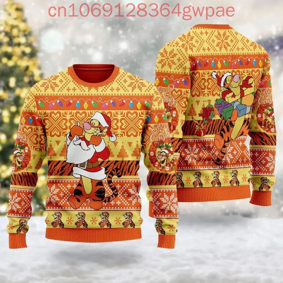 Winnie the Pooh Tigger Ugly Sweater Disney Ugly Christmas Sweater Xmas Gifts Fashion Ugly Christmas Sweater