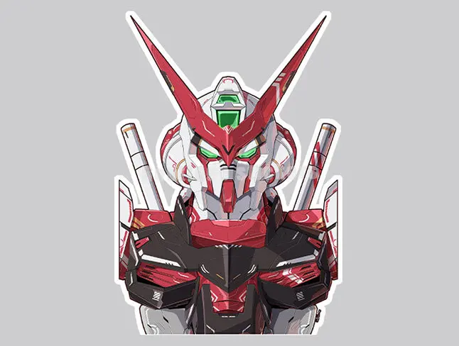 Creative Auto Body Sticker Mobile Suit Gundam Motorfiets Reflecterende Auto Sticker Case Brandstoftank Deksel Sticker