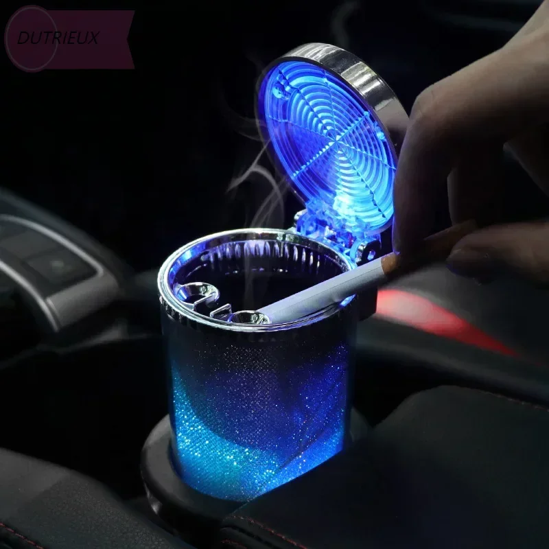 

Car Ashtray with LED Light Cigar Cigarette Ashtray Container Ashtray Gas Bottle Smoke Cup Holder Storage Cup car Supplies