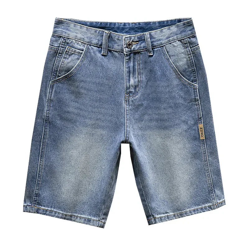 Summer Thin Bermuda Jeans Men\'s High Street Straight Shorts Fashion Casual Blue Classic Style Male Clothes Short Pants