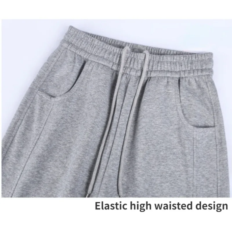 Women Long Pants Casual Wide Leg Elastic Waist Female Straight Trousers New Spring Summer Sports Pants Loose Style Pants