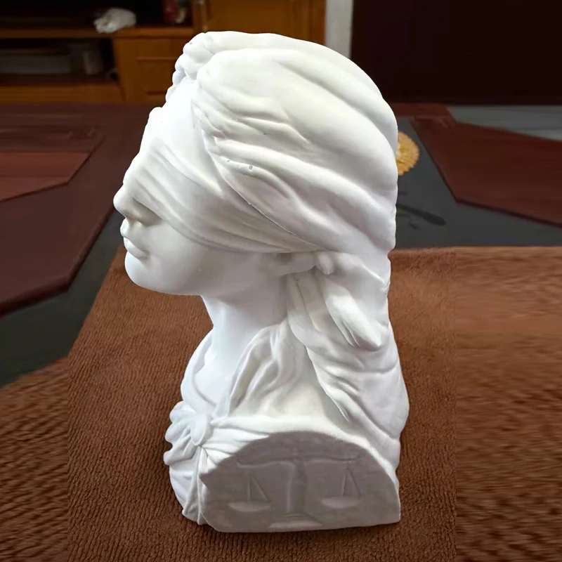 Creative Girl Character Statue Decoration, Home Bedroom Living Room Gift Office Bookshel Decor, Plaster Sculpture Ornaments, 1Pc