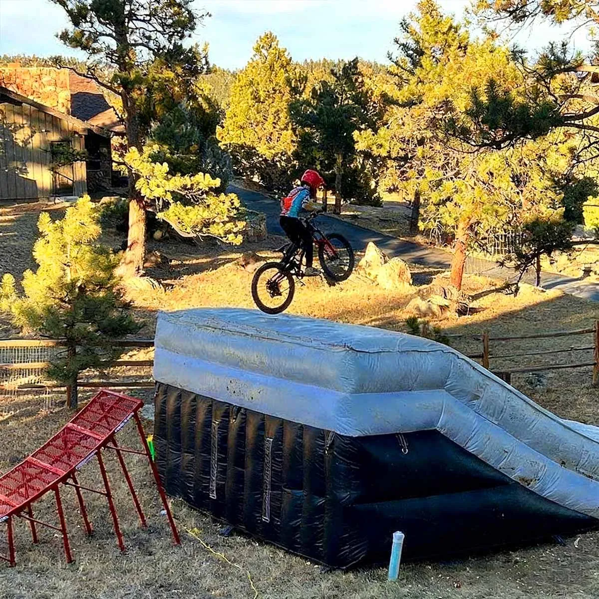 Freestyle Airbag voor Skiën Snowboarden BMX FMX MTB Outdoor Bike Jump Opblaasbare Bounce Landing Airbag