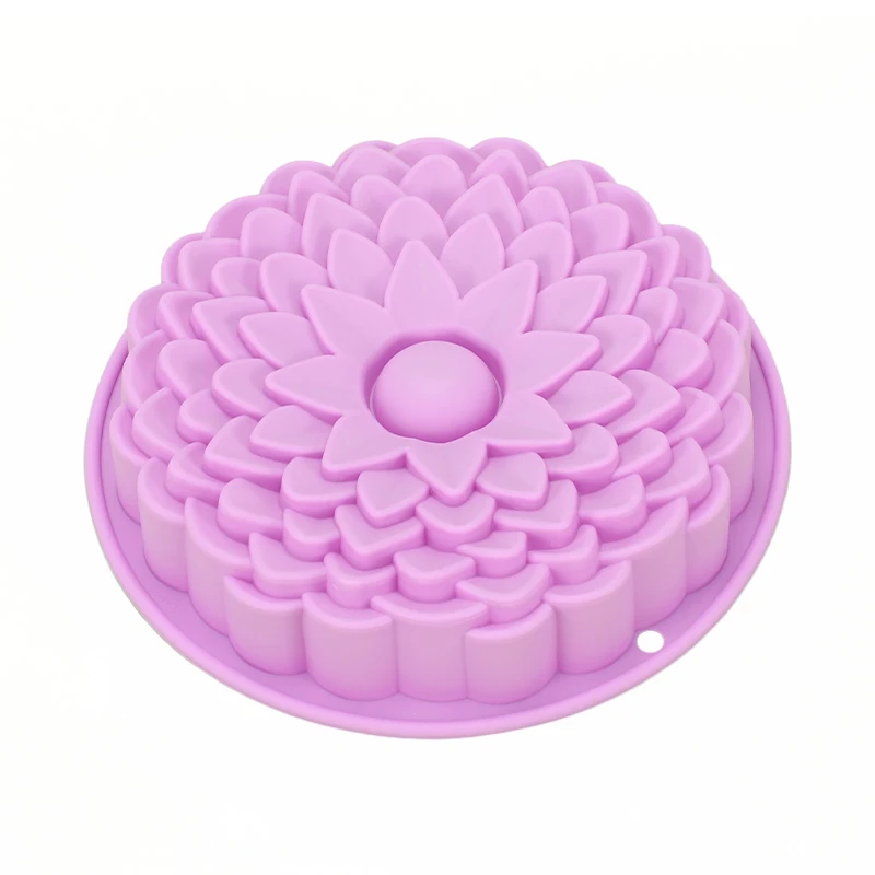 3D Flower Baking Tray Silicone Cake Molds Form Mousse Pizza Pan Large Bakery Dish Bakeware Tools DIY Toast Bread Moulds Ice Tray