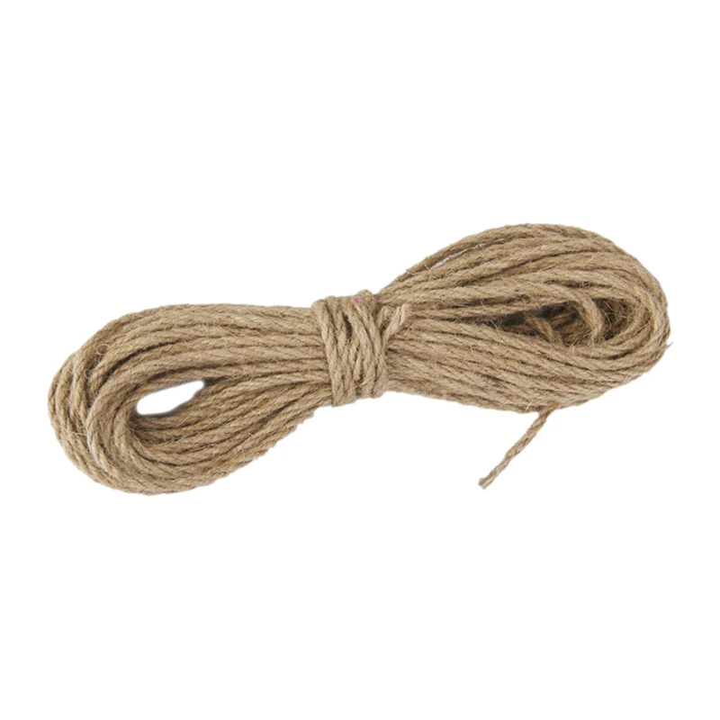 6 Pcs 10M Natural Hemp Cord Jute Cord Sisal Rope 3Mm Cord Sack