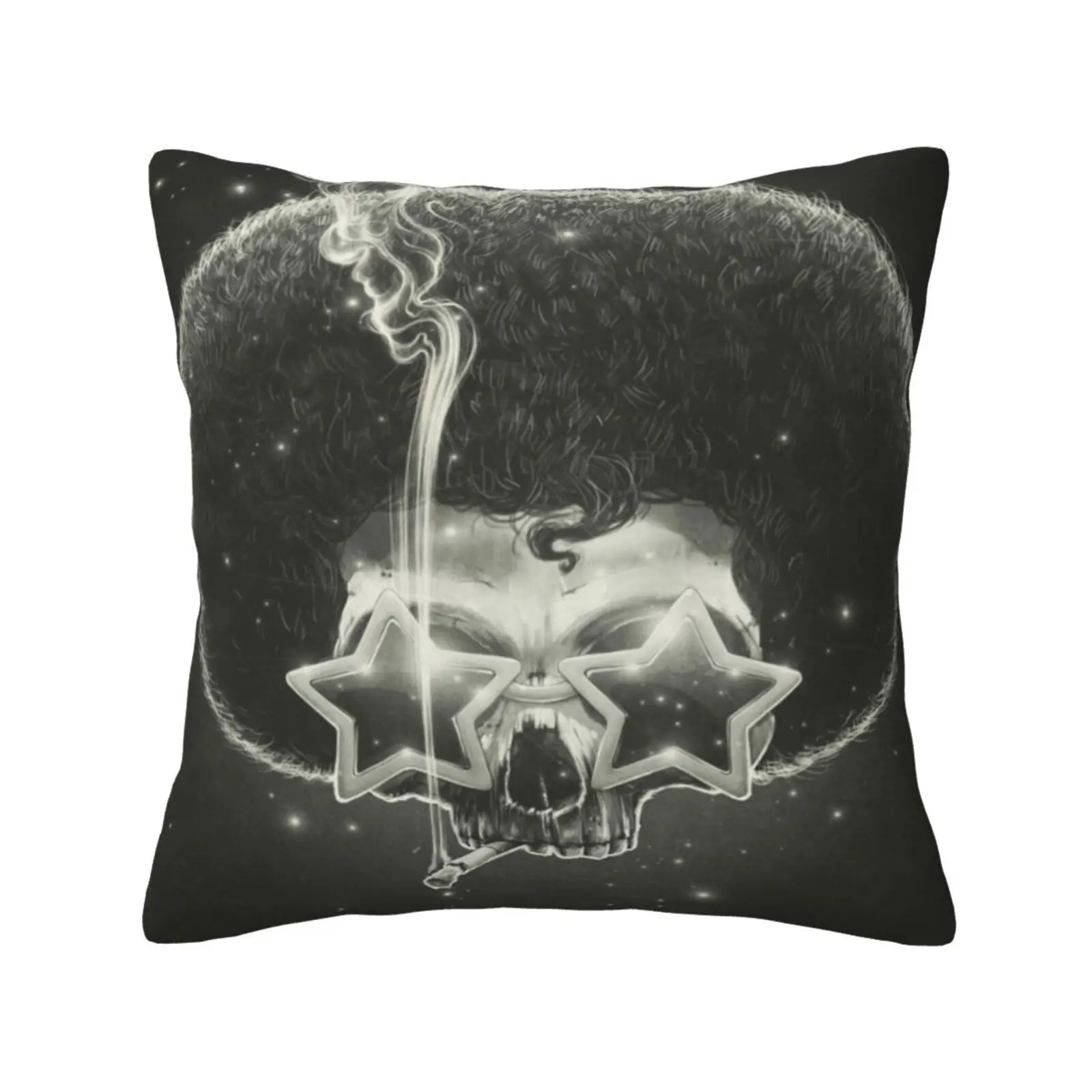 Mr. Home Sofa Car Cushion Cover Pillowcase Dance Sexy Skull Disco Grove Groovy Music Smoke Afro Haircut Style Oldies Yeah