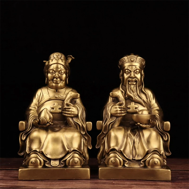 Statues en laiton pour la terresainte, destinées aux petits temples, utilisées pour représentation des divinités vertueuses du Dieu et de la Terre.