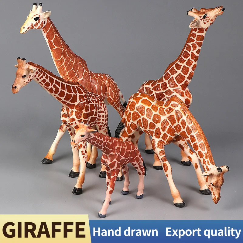 African Wildlife World Giraffe Set - Educational Animal Model Toys Action Figures for Kids Simulation Learning Toy